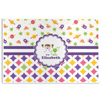 Girl's Space & Geometric Print Disposable Paper Placemats (Personalized)