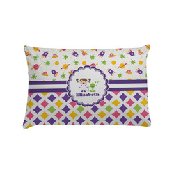 Girl's Space & Geometric Print Pillow Case - Standard (Personalized)