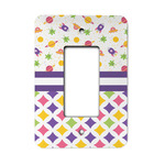 Girl's Space & Geometric Print Rocker Style Light Switch Cover