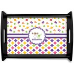 Girl's Space & Geometric Print Wooden Tray (Personalized)