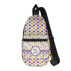 Girl's Space & Geometric Print Sling Bag (Personalized)