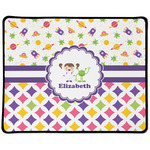 Girl's Space & Geometric Print Large Gaming Mouse Pad - 12.5" x 10" (Personalized)