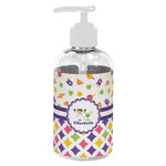 Girl's Space & Geometric Print Plastic Soap / Lotion Dispenser (8 oz - Small - White) (Personalized)