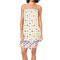 Girl's Space & Geometric Print Spa / Bath Wrap on Woman - Front View