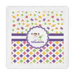 Girl's Space & Geometric Print Standard Decorative Napkins (Personalized)