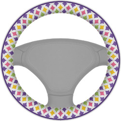 Girl's Space & Geometric Print Steering Wheel Cover