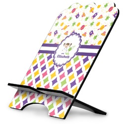 Girl's Space & Geometric Print Stylized Tablet Stand (Personalized)