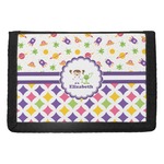 Girl's Space & Geometric Print Trifold Wallet (Personalized)