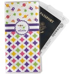 Girl's Space & Geometric Print Travel Document Holder