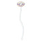 Girl's Space & Geometric Print White Plastic 7" Stir Stick - Oval - Single Stick