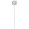 Girl's Space & Geometric Print White Plastic Stir Stick - Double Sided - Square - Single Stick