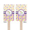 Girl's Space & Geometric Print Wooden 6.25" Stir Stick - Rectangular - Double Sided - Front & Back