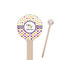 Girl's Space & Geometric Print Wooden 7.5" Stir Stick - Round - Closeup