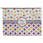 Girl's Space & Geometric Print Zipper Pouch (Personalized)