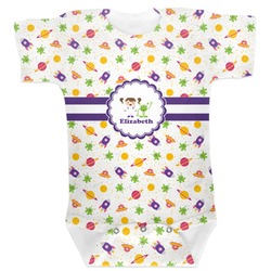 Girls Space Themed Baby Bodysuit (Personalized)