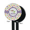 Girls Space Themed Black Plastic 5.5" Stir Stick - Single Sided - Round - Front & Back