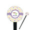 Girls Space Themed Black Plastic 7" Stir Stick - Round - Closeup