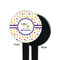 Girls Space Themed Black Plastic 7" Stir Stick - Single Sided - Round - Front & Back