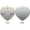 Girls Space Themed Ceramic Flat Ornament - Heart Front & Back (APPROVAL)