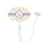 Girls Space Themed Clear Plastic 7" Stir Stick - Oval - Closeup