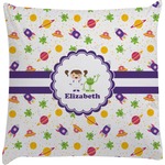 Girls Space Themed Decorative Pillow Case (Personalized)