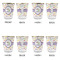 Girls Space Themed Glass Shot Glass - with gold rim - Set of 4 - APPROVAL