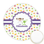 Girls Space Themed Printed Cookie Topper - 2.5" (Personalized)