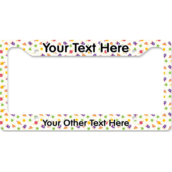 Custom Girls Space Themed License Plate Frame - Style B (Personalized)