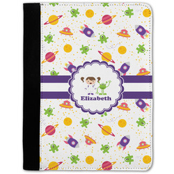 Girls Space Themed Notebook Padfolio - Medium w/ Name or Text