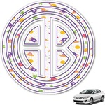 Girls Space Themed Monogram Car Decal (Personalized)