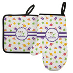 Girls Space Themed Left Oven Mitt & Pot Holder Set w/ Name or Text