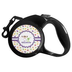 Girls Space Themed Retractable Dog Leash - Small (Personalized)
