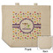 Girls Space Themed Reusable Cotton Grocery Bag - Front & Back View