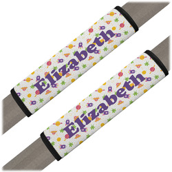 Girls Space Themed Seat Belt Covers (Set of 2) (Personalized)