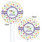 Girls Space Themed White Plastic 5.5" Stir Stick - Double Sided - Round - Front & Back