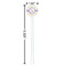 Girls Space Themed White Plastic 5.5" Stir Stick - Round - Dimensions