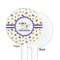 Girls Space Themed White Plastic 5.5" Stir Stick - Single Sided - Round - Front & Back