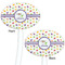 Girls Space Themed White Plastic 7" Stir Stick - Double Sided - Oval - Front & Back