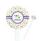 Girls Space Themed White Plastic 7" Stir Stick - Round - Closeup