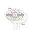 Girls Space Themed White Plastic 7" Stir Stick - Single Sided - Oval - Front & Back