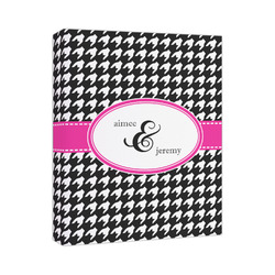 Houndstooth w/Pink Accent Canvas Print (Personalized)