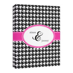 Houndstooth w/Pink Accent Canvas Print - 16x20 (Personalized)