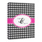 Houndstooth w/Pink Accent 16x20 - Canvas Print - Angled View