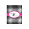 Houndstooth w/Pink Accent 16x20 - Canvas Print - Front View