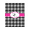 Houndstooth w/Pink Accent 16x20 Wood Print - Front View