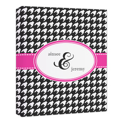 Houndstooth w/Pink Accent Canvas Print - 20x24 (Personalized)