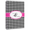 Houndstooth w/Pink Accent 20x30 - Canvas Print - Angled View