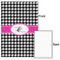 Houndstooth w/Pink Accent 20x30 - Matte Poster - Front & Back