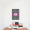 Houndstooth w/Pink Accent 20x30 - Matte Poster - On the Wall