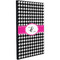 Houndstooth w/Pink Accent 20x30 Wood Print - Angle View